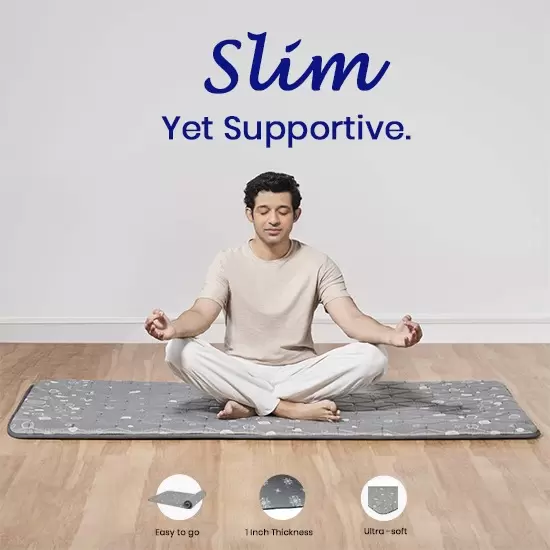 Featherfresh Foldable Slim Mattress for Yoga & Meditation