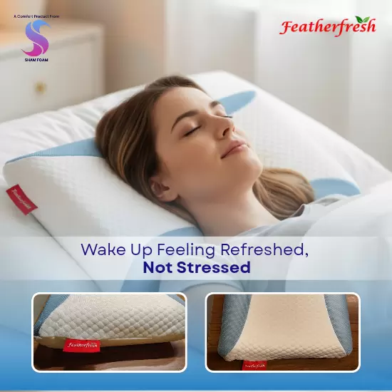 Featherfresh Memory Foam Pillow for Neck Pain Relief