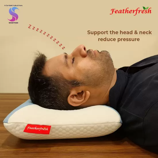 Featherfresh Memory Foam Pillow for Neck Pain Relief